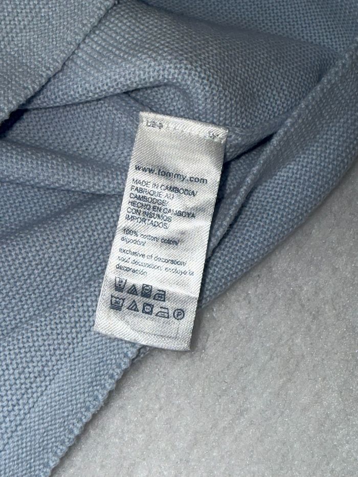 Pull / sweat Tommy Hilfiger femme col V manches longues bleu clair taille M excellent état #02025 - photo numéro 10