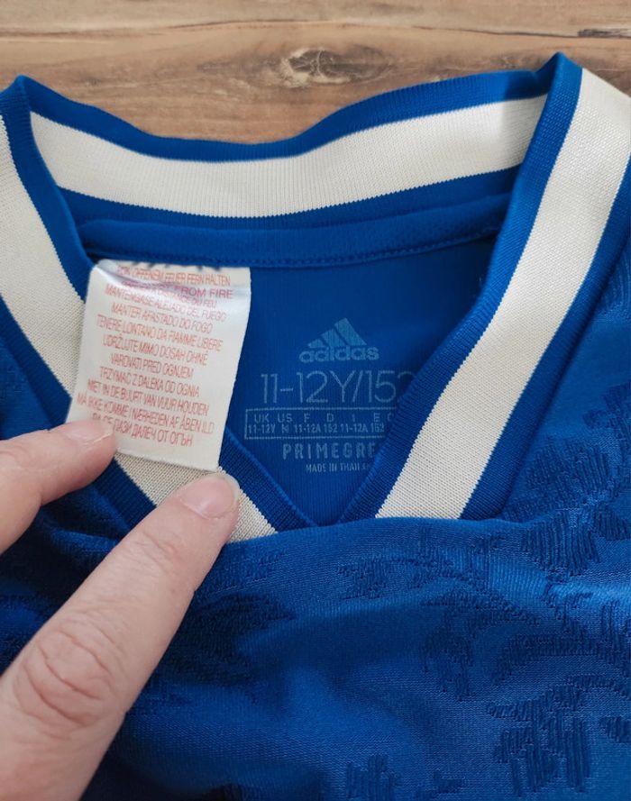Maillot de foot Adidas 11/12 ans bleu équipe de France 6 etoiles très bon état polyester - photo numéro 3