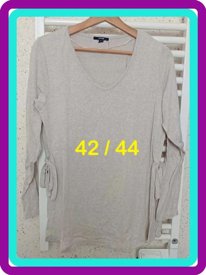Sweat de Grossesse manche longue beige Kiabi Taille 42 / 44