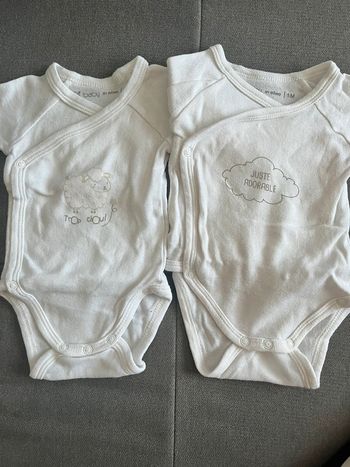 2 bodys mixte ML 1 mois