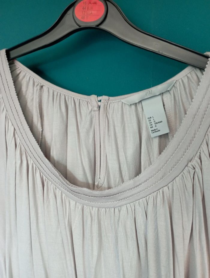 Tee shirt beige clair manches 3/4 - photo numéro 2