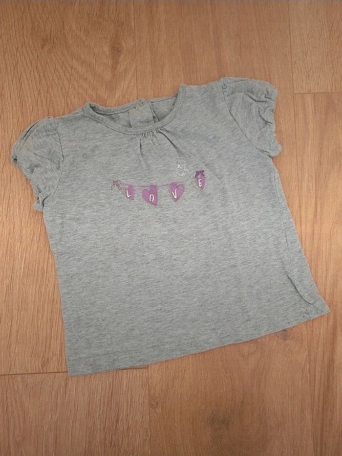 T-shirt gris Bébé Rêve 2 ans