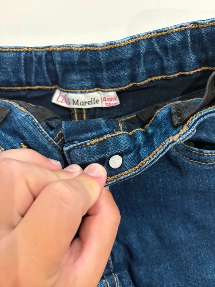 Jeans bleu pailletée Lili Marelle 4 ans > 104 cm - photo numéro 3