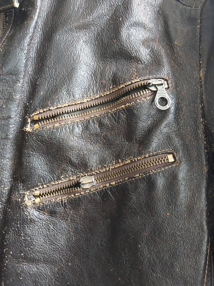 Blouson cuir Marlboro vintage - photo numéro 3