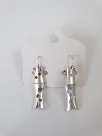 Boucle d oreille fantaisie argenté