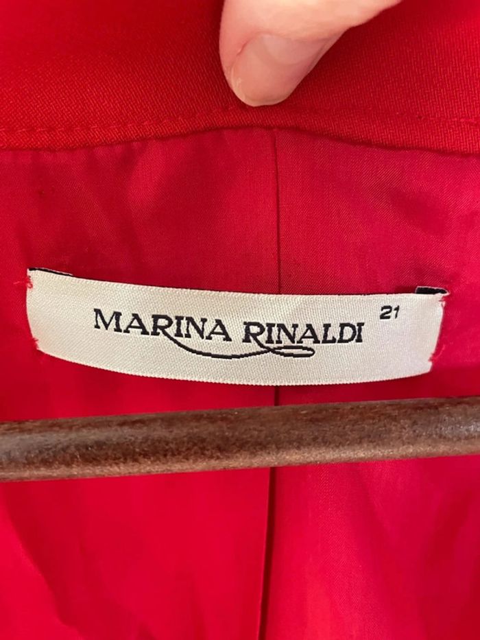 Veste rouge droite Marina Rinaldi en laine - photo numéro 2