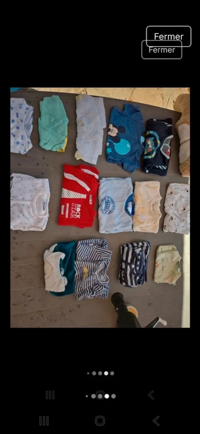 Grelots de vêtements tailles 1 mois garçon - photo numéro 9