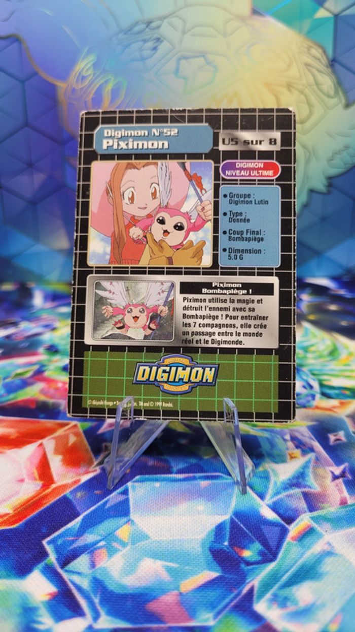 Carte Digimon Piximon U5/8 (FOIL) Édition Série TV 1999 - photo numéro 2