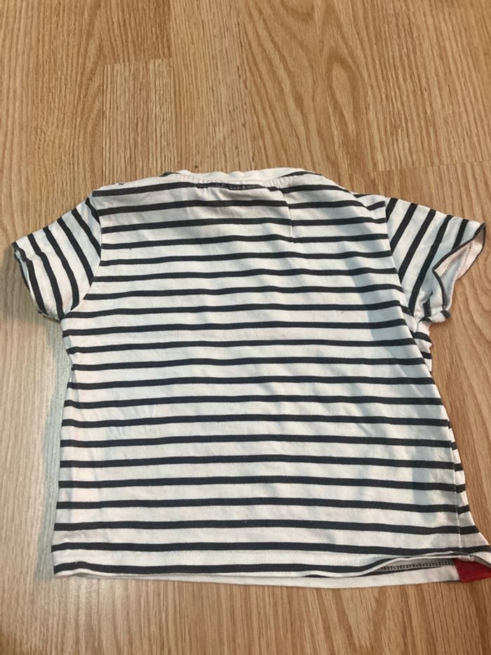 T-shirt superman rayé 12 mois - photo numéro 4