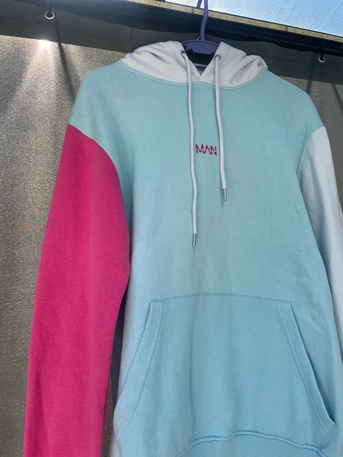 Sweat à capuche trois couleurs - photo numéro 2