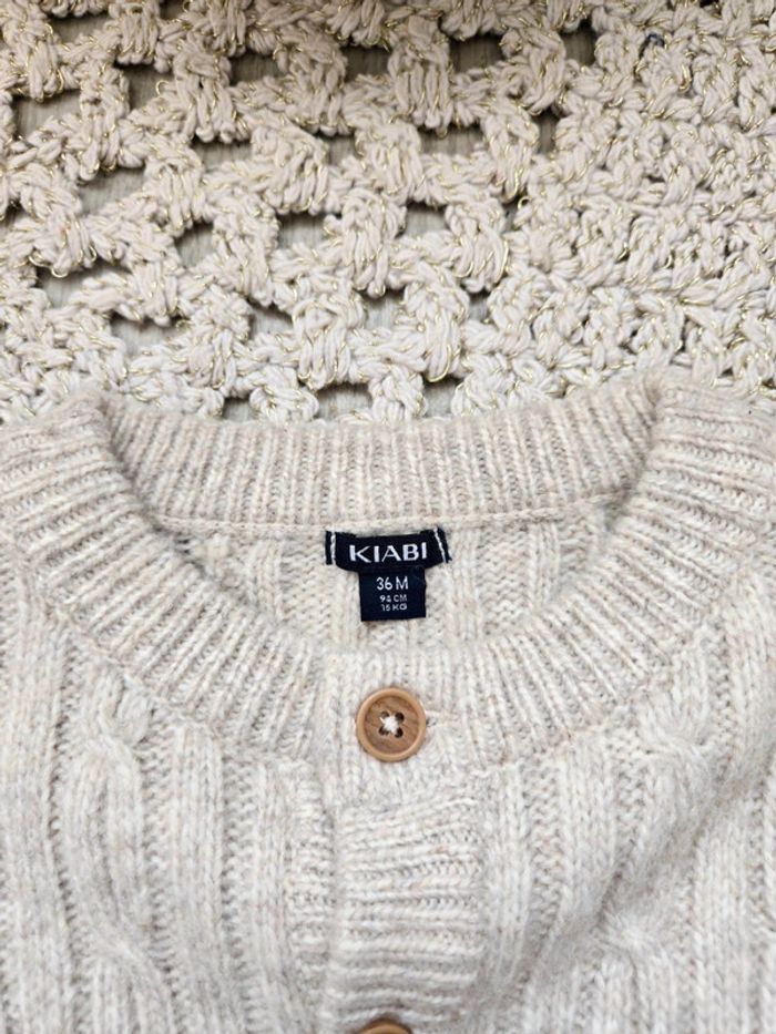 Boy: gilet mailles Kiabi neuf 36 mois - photo numéro 3