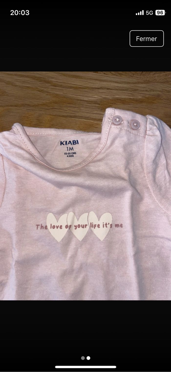 T-shirt 1 mois - photo numéro 2