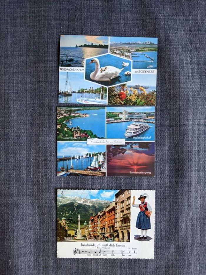 Lot de 3 cartes postales germaniques Allemagne et Autriche