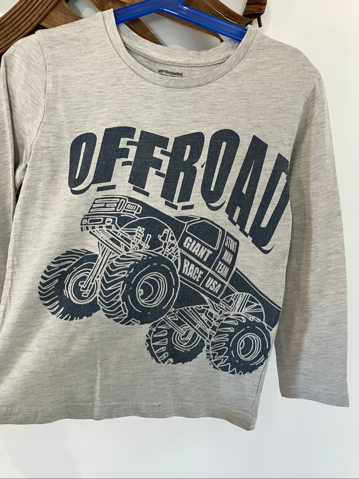 T-shirt manches longues gris garçon 8 ans Vertbaudet - photo numéro 2