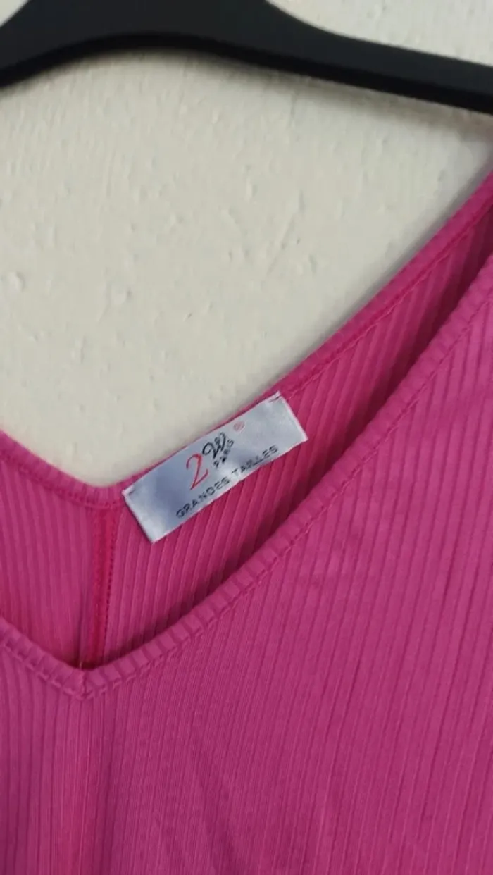 Débardeur rose - 2W paris - taille 58 - photo numéro 3