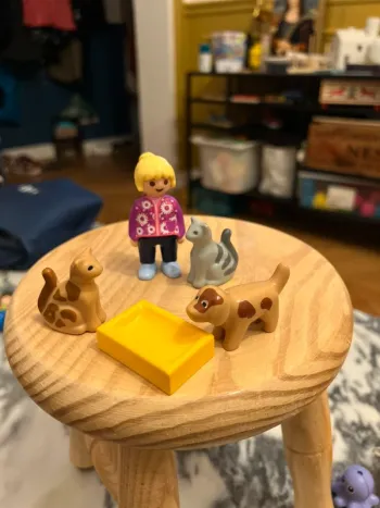 Femme et ses animaux