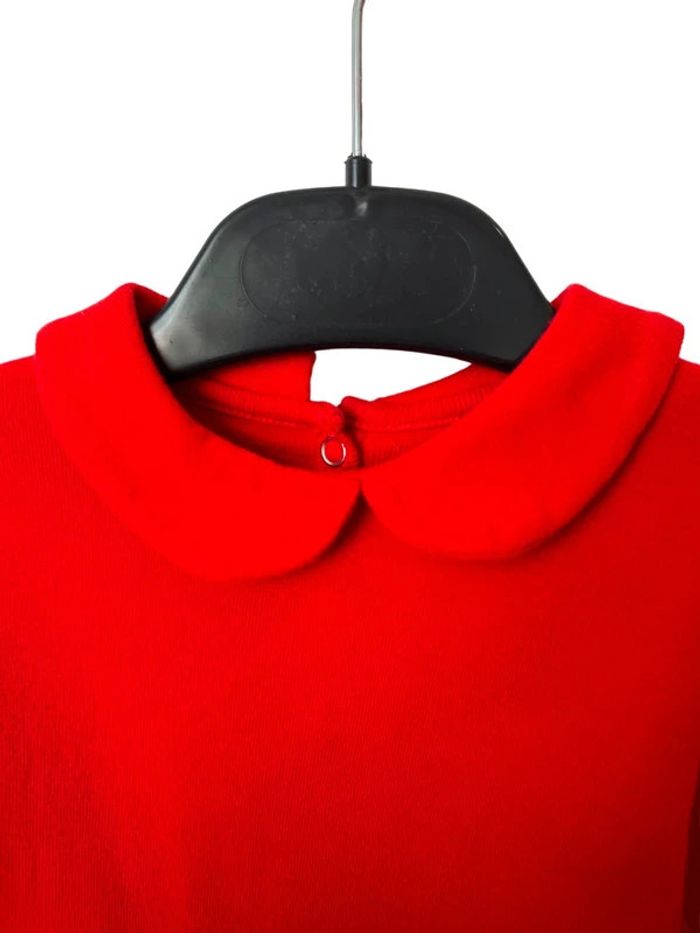 Body manches longues rouge à col claudine - Petit Bateau 18 mois - photo numéro 2