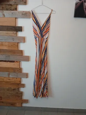 Robe longue multicolore