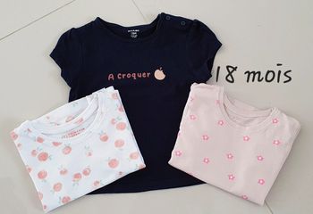 Lot de 3 t shirt 18 mois fille
