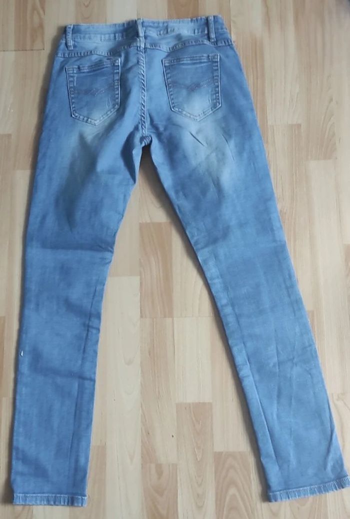 Jean bleu clair slim effet déchiré Gémo M - photo numéro 2
