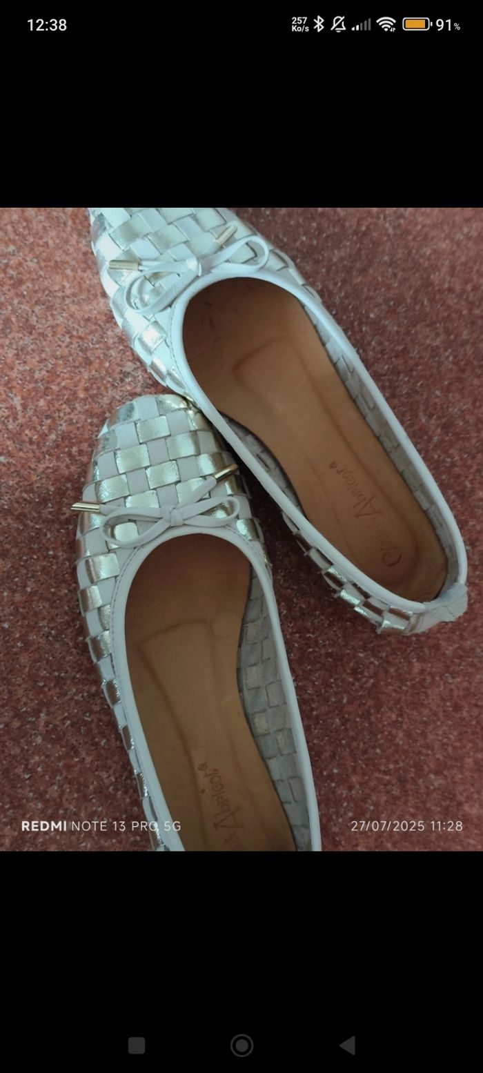 Ballerines femme tressé cuir - photo numéro 4