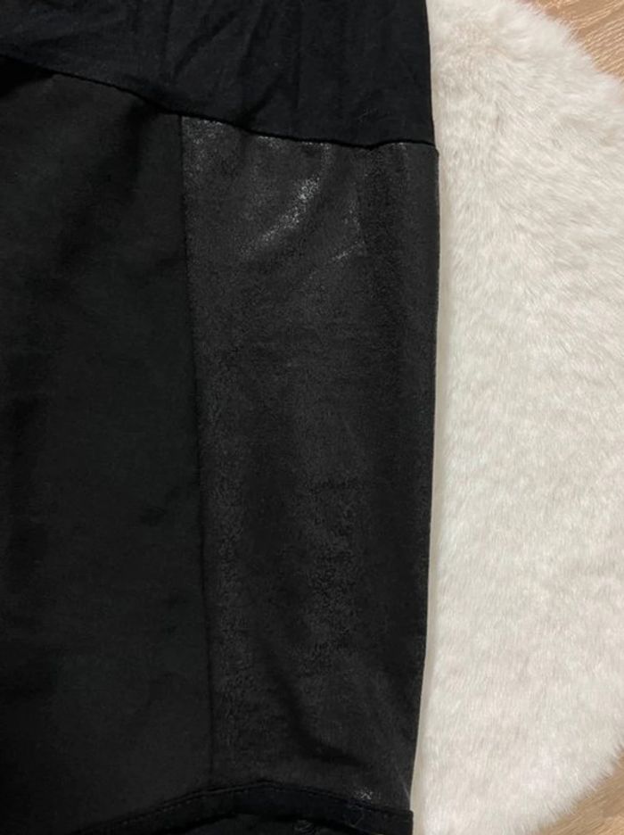 T-shirt manches longues noir bi-matière pailletée Gémo - photo numéro 4
