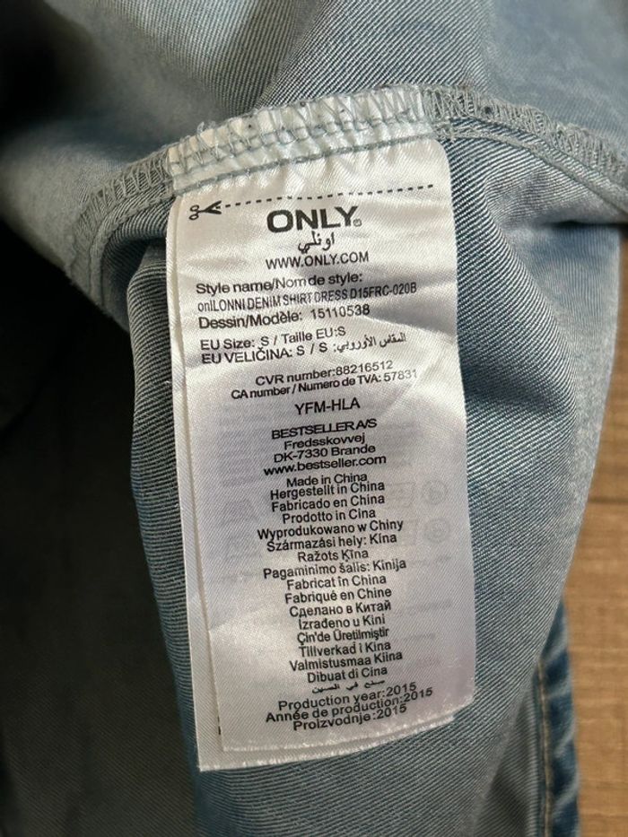 Robe bleue en jean à manches longues Only taille S jamais portée - photo numéro 15