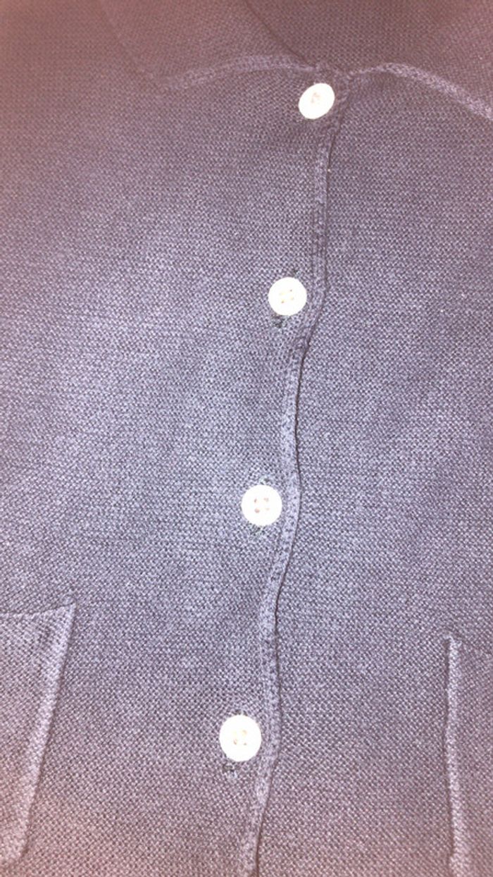 Gilet fin bleu marine mixte - photo numéro 4