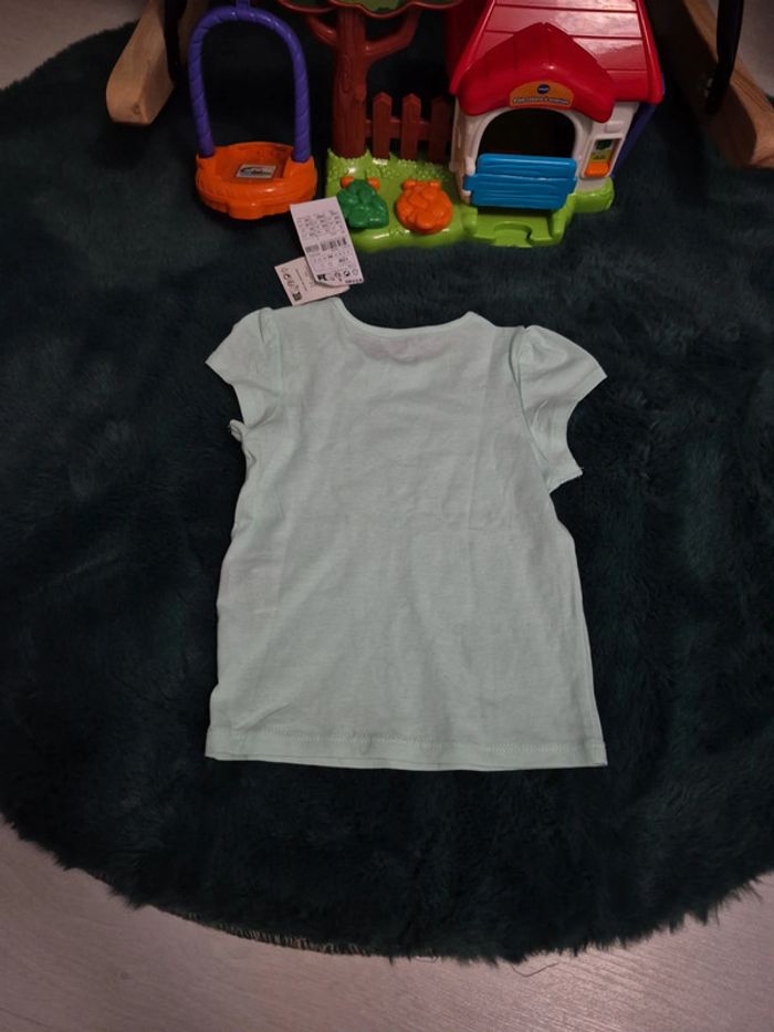 T-shirt menthe "bonjour" neuf - photo numéro 5