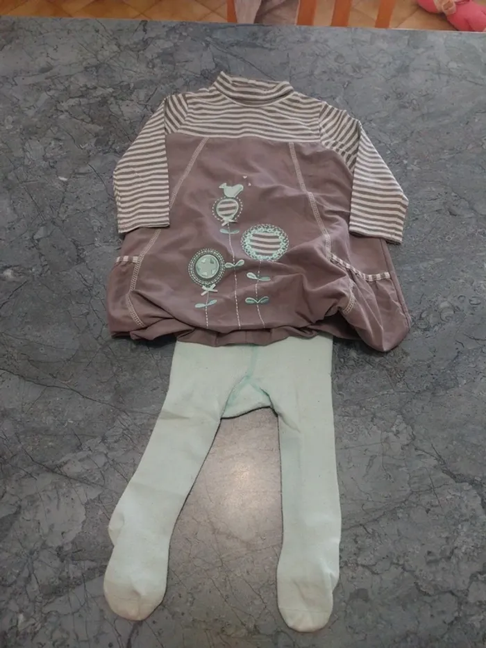 Ensemble 3 pièces robe 12 mois
