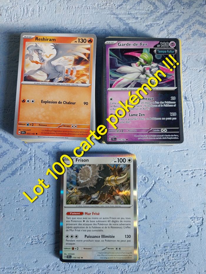 Lot 100 carte pokémon