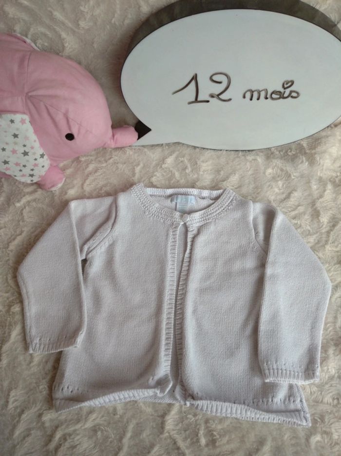 Gilet boléro Fille 12 mois Obaïbi 100% coton