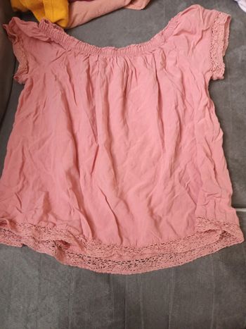 Blouse saumon MC 14 ans