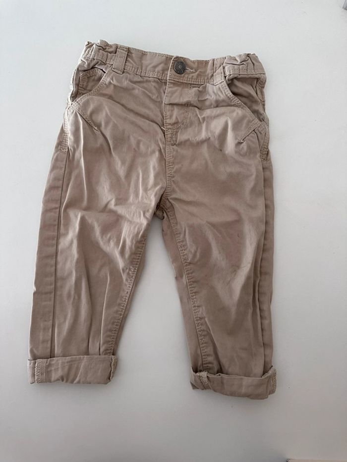 Pantalon toile beige