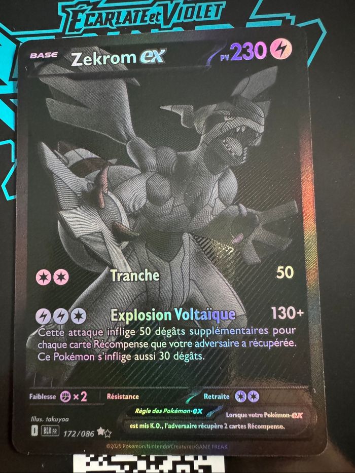 Carte Zekrom ex ( blk 172 ) - photo numéro 2