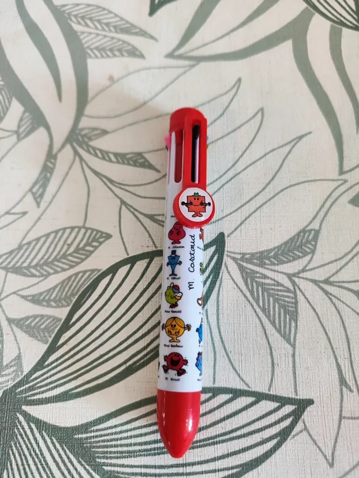 Stylo monsieur madame 8 couleurs rouge