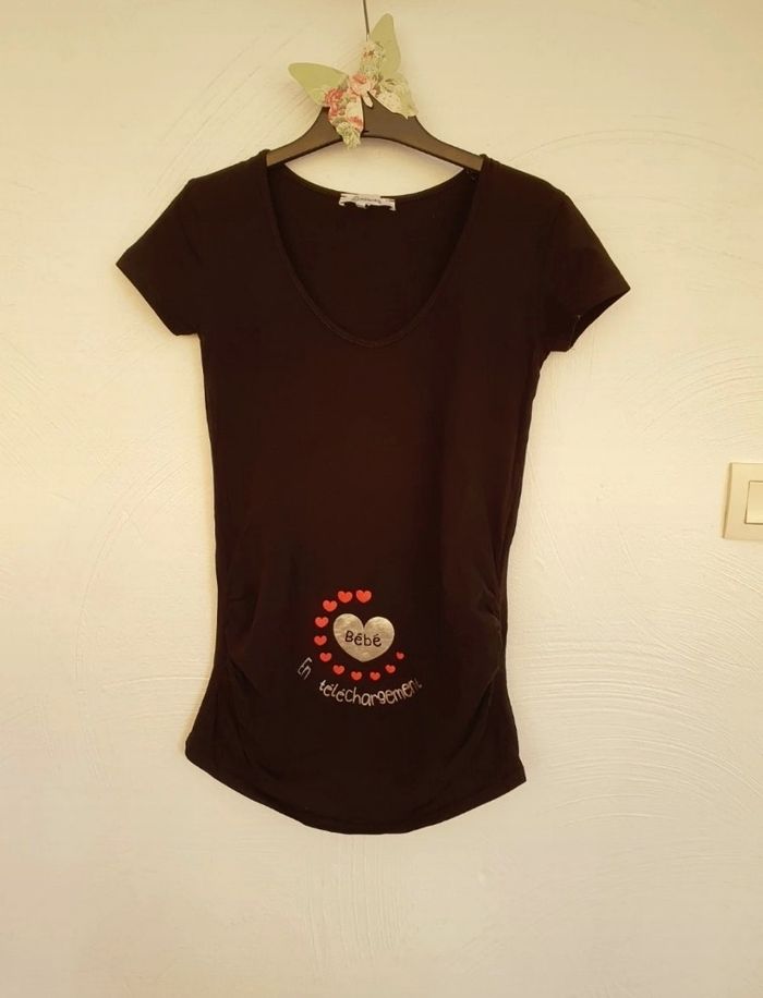 Tee shirt noir grossesse maternité taille xs