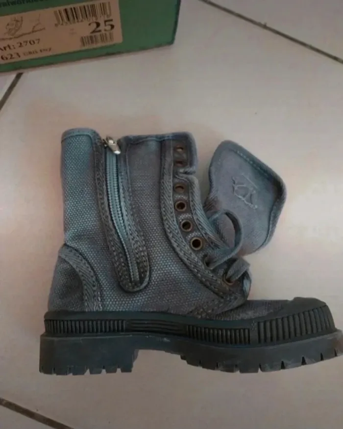 Chaussures montantes grises Natural World T25 NEUVES - photo numéro 4
