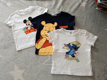 Lot de t-shirts manches courtes 6 mois Disney