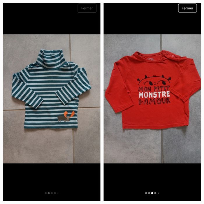 Lot tee-shirts 6 mois - photo numéro 2