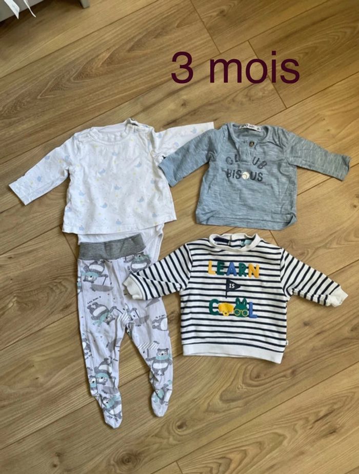 Ensemble 3 mois motif ours /baleine