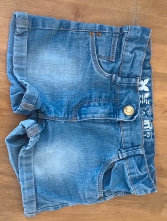 Short en jean bleu clair