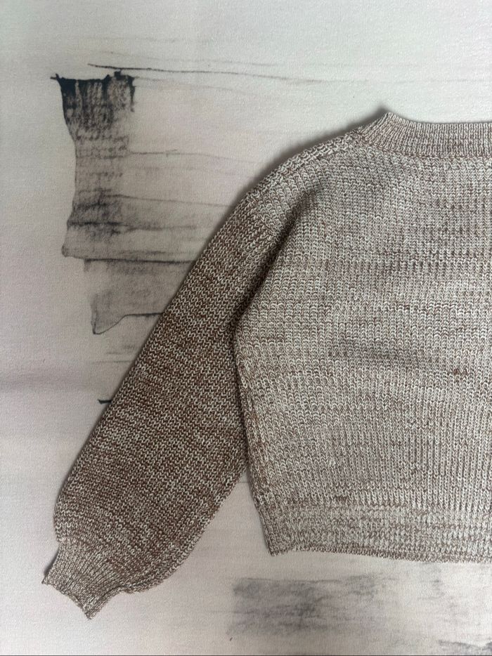 Pull à col V Shein taille XS marron et blanc - photo numéro 8