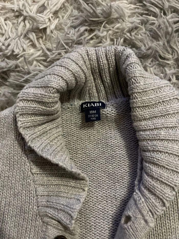 Gilet gris / veste à boutons - photo numéro 3