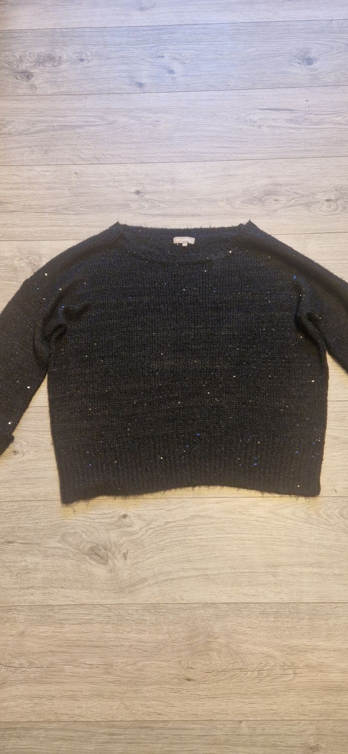Pull noir pailleté femme - photo numéro 4
