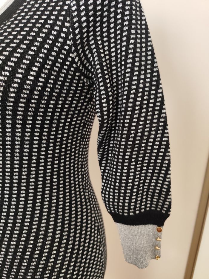 Robe neuve Morgan taille 36 maille noire et argentée automne hiver - photo numéro 4