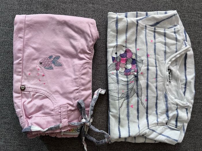 Joli ensemble de printemps bébé fille 12 mois - photo numéro 7
