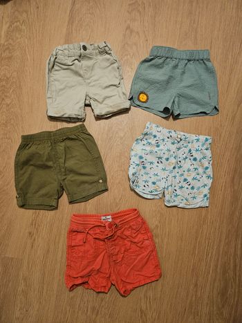 Lot shorts 12 mois 