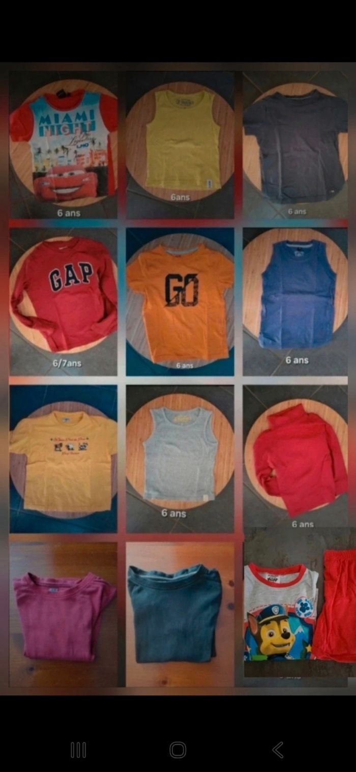 Lot divers t-shirt garcon taille 6 ans - photo numéro 2
