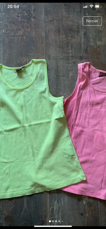 Lot Débardeurs rose/ jaune